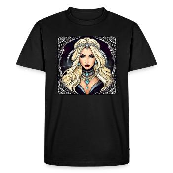Femme gothique mystique - T-shirt Premium bio Homme - noir - Devant - Nico (187cm)