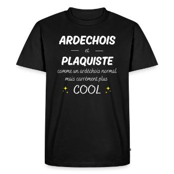 ardechois et plaquiste ardechois plus cool - T-shirt Premium bio Homme - noir - Devant - Nico (187cm)