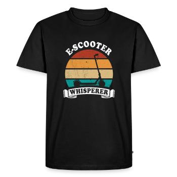 E-Scooter Whisperer, Trottinette électrique avec batterie - T-shirt Premium bio Homme - noir - Devant - Nico (187cm)