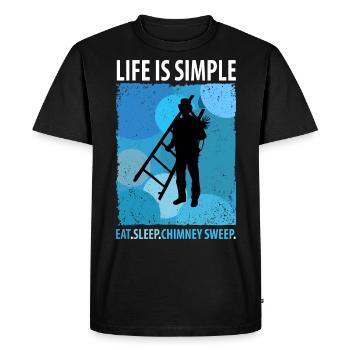 Ramoneur Ramoneur - T-shirt Premium bio Homme - noir - Devant - Nico (187cm)