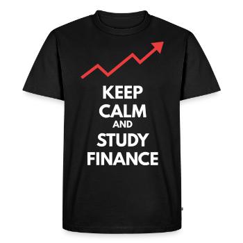 Argent et finances - T-shirt Premium bio Homme - noir - Devant - Nico (187cm)