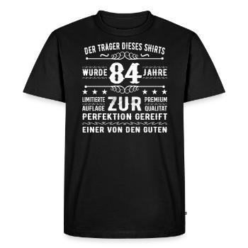 84 Years Gift Idea for 84 - Birthday - Men's Premium Organic T-Shirt - black - Front - Nico (187cm)