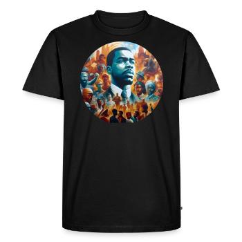 Afro Style Résilience, Voix Unies - T-shirt Premium bio Homme - noir - Devant - Nico (187cm)