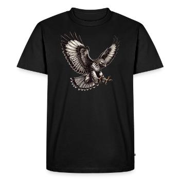 Buse variable Oiseau de proie Oiseau de proie Oiseau de proie - T-shirt Premium bio Homme - noir - Devant - Nico (187cm)