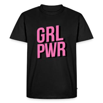 Chemise Fille Power Grl - T-shirt Premium bio Homme - noir - Devant - Nico (187cm)