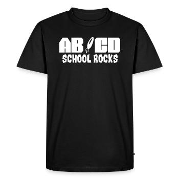 School Student Teacher ABCD School Rocks - Men's Premium Organic T-Shirt - black - Front - Nico (187cm)