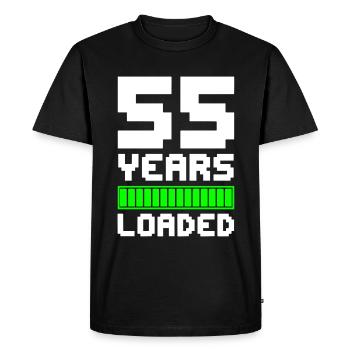 55 Years Loaded 55th Birthday - Men's Premium Organic T-Shirt - black - Front - Nico (187cm)