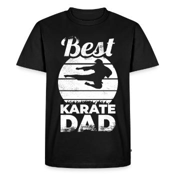 Best Karate Dad - Men's Premium Organic T-Shirt - black - Front - Nico (187cm)