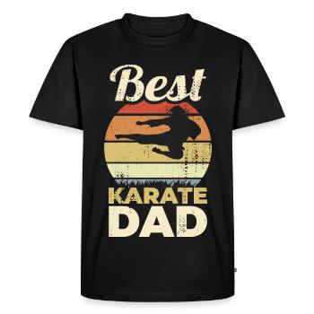 Best Karate Dad - Men's Premium Organic T-Shirt - black - Front - Nico (187cm)