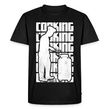 Cuisine - T-shirt Premium bio Homme - noir - Devant - Nico (187cm)