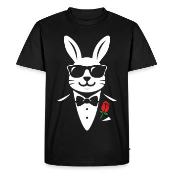 Lapin Gentlehop - T-shirt Premium bio Homme - noir - Devant - Nico (187cm)