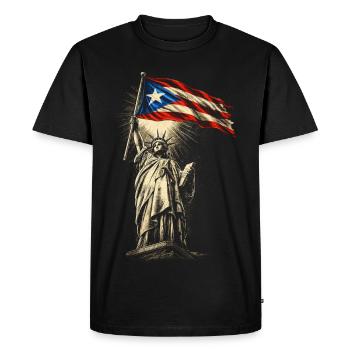 Porto Rico Boricua - T-shirt Premium bio Homme - noir - Devant - Nico (187cm)