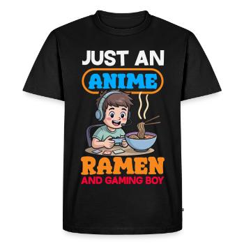 Ramen d’anime et jeux vidéo pour les jeunes joueurs - T-shirt Premium bio Homme - noir - Devant - Nico (187cm)