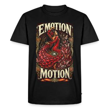 Émotion flamenco en mouvement - T-shirt Premium bio Homme - noir - Devant - Nico (187cm)