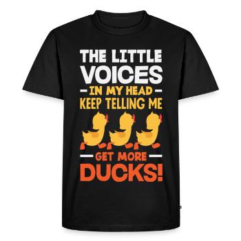 Motifs drôles de canards Citons amoureux de canards - T-shirt Premium bio Homme - noir - Devant - Nico (187cm)