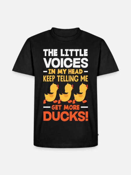 Funny Ducks Motif Ducks Lover Sayings - Men's Premium Organic T-Shirt - black
