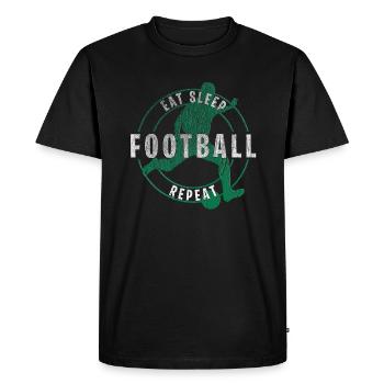 Football Football Soccer Idée cadeau - T-shirt Premium bio Homme - noir - Devant - Nico (187cm)