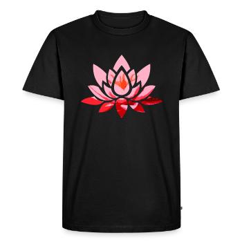 Lotus Fleur - T-shirt Premium bio Homme - noir - Devant - Nico (187cm)