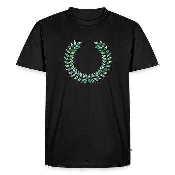 wreath - Men's Premium Organic T-Shirt - black - Front - Nico (187cm)