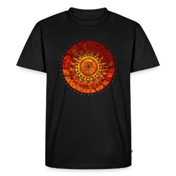 Mandala - T-shirt Premium bio Homme - noir - Devant - Nico (187cm)