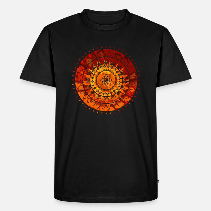 Mandala - Männer Premium Bio T-Shirt - Schwarz