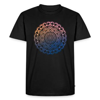 Mandala - T-shirt Premium bio Homme - noir - Devant - Nico (187cm)