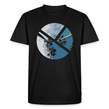 palmier - T-shirt Premium bio Homme - noir - Devant - Nico (187cm)