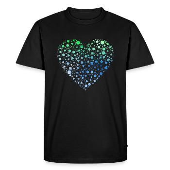 Coeur de formes - T-shirt Premium bio Homme - noir - Devant - Nico (187cm)