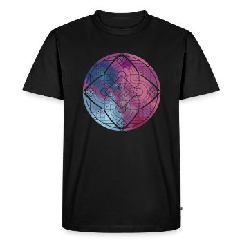 Mandala - Men's Premium Organic T-Shirt - black - Front - Nico (187cm)