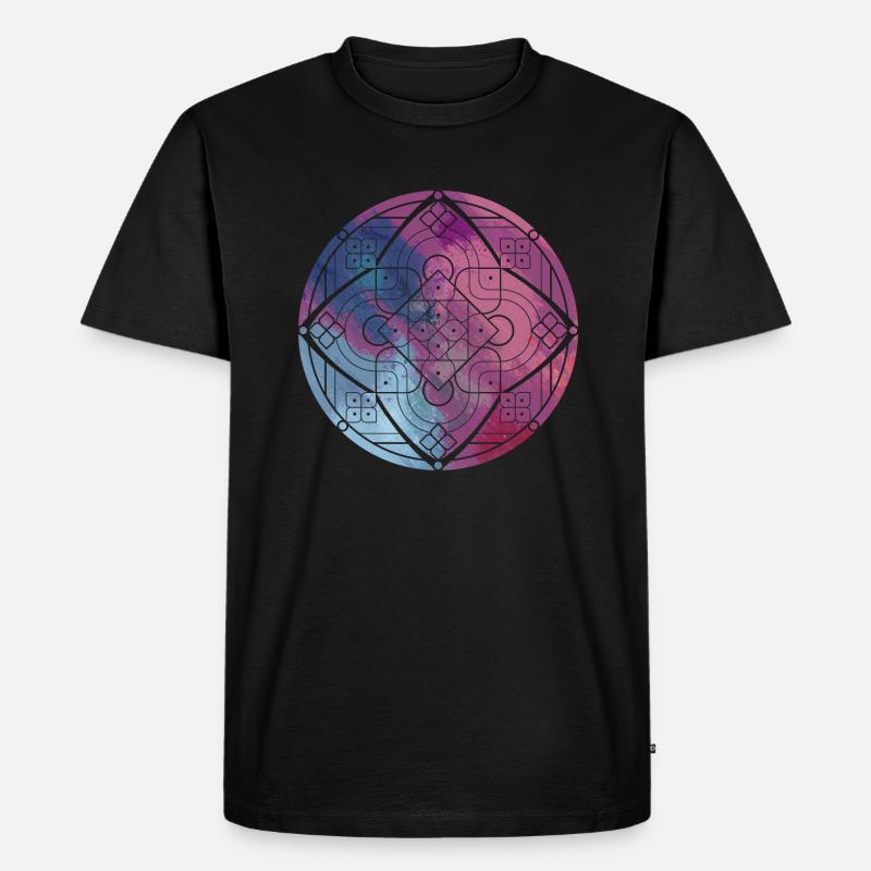 Mandala - Männer Premium Bio T-Shirt - Schwarz