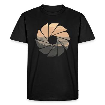Paysage de montagne - T-shirt Premium bio Homme - noir - Devant - Nico (187cm)