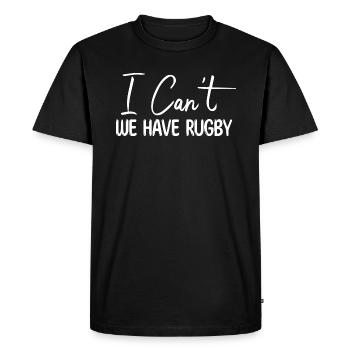 Rugby Sort Sport Rugby Football Trainer fan rugby! - T-shirt Premium bio Homme - noir - Devant - Nico (187cm)