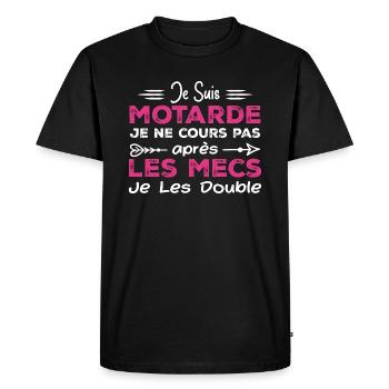 I'm a Biker - Biker Gift Humor - Men's Premium Organic T-Shirt - black - Front - Nico (187cm)