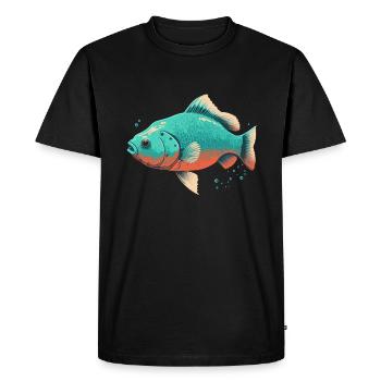 Poissons d’eau salée - T-shirt Premium bio Homme - noir - Devant - Nico (187cm)