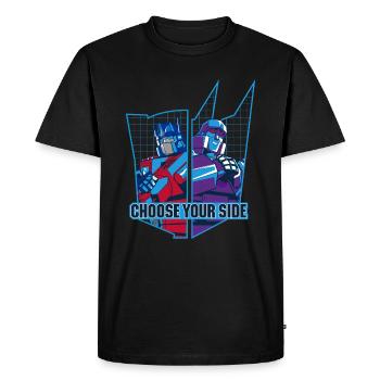 Transformers Optimus Prime Vs. Megatron - Men's Premium Organic T-Shirt - black - Front - Nico (187cm)