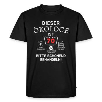 Cet écologiste a 70 ans. - T-shirt Premium bio Homme - noir - Devant - Nico (187cm)