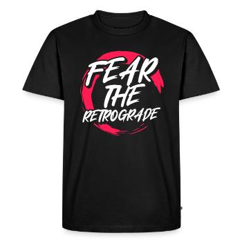 Fear The Retrograde Planetary Motion Mercury - Men's Premium Organic T-Shirt - black - Front - Nico (187cm)