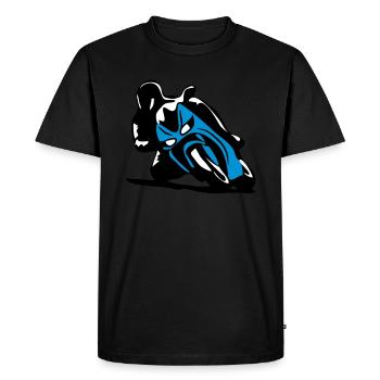 Moto sport - T-shirt Premium bio Homme - noir - Devant - Nico (187cm)