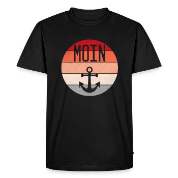 Chemise rétro vintage Moin Hamburg Anker - T-shirt Premium bio Homme - noir - Devant - Nico (187cm)