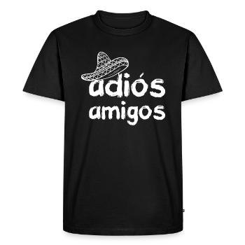 adiós amigos, white - T-shirt Premium bio Homme - noir - Devant - Nico (187cm)