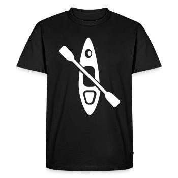 Canoe icon - Men's Premium Organic T-Shirt - black - Front - Nico (187cm)