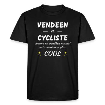 vendéen et cycliste vendéen plus cool - T-shirt Premium bio Homme - noir - Devant - Nico (187cm)