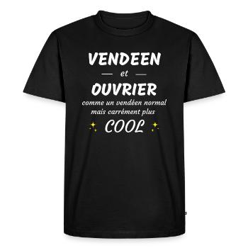 vendéen et ouvrier vendéen plus cool - T-shirt Premium bio Homme - noir - Devant - Nico (187cm)