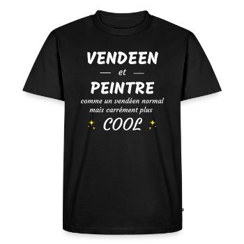 vendéen et peintre vendéen plus cool - T-shirt Premium bio Homme - noir - Devant - Nico (187cm)