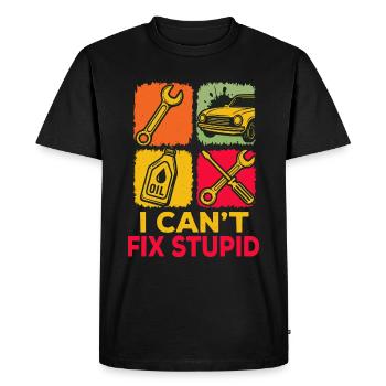 Screwdriver motif with humor - Men's Premium Organic T-Shirt - black - Front - Nico (187cm)