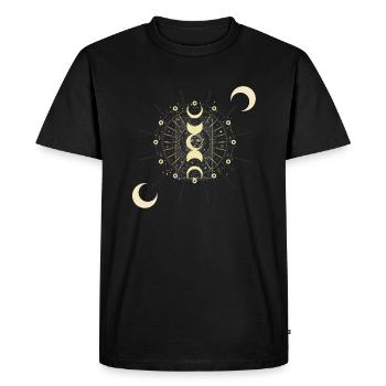 MOON STARS TAROT MAP - Men's Premium Organic T-Shirt - black - Front - Nico (187cm)