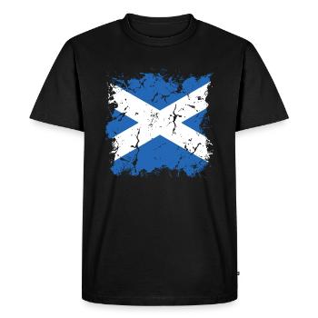 Drapeau écossais Drapeau écossais Alba GB Royaume-Uni - T-shirt Premium bio Homme - noir - Devant - Nico (187cm)