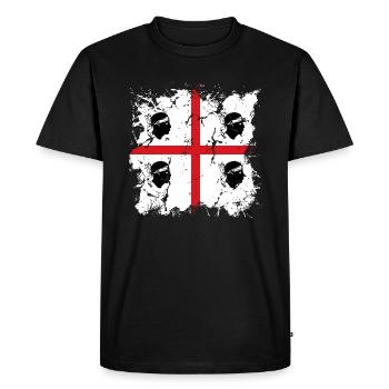 Sardinia Flag Sardinian Flag Sardegna Flag - Men's Premium Organic T-Shirt - black - Front - Nico (187cm)