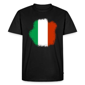 Drapeau italien vintage drapeau italien look usé - T-shirt Premium bio Homme - noir - Devant - Nico (187cm)