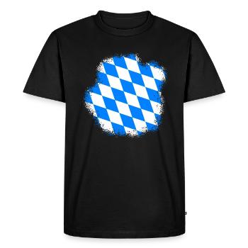 Bavaria Flag Used Look Bavarian Flag Vintage - Men's Premium Organic T-Shirt - black - Front - Nico (187cm)